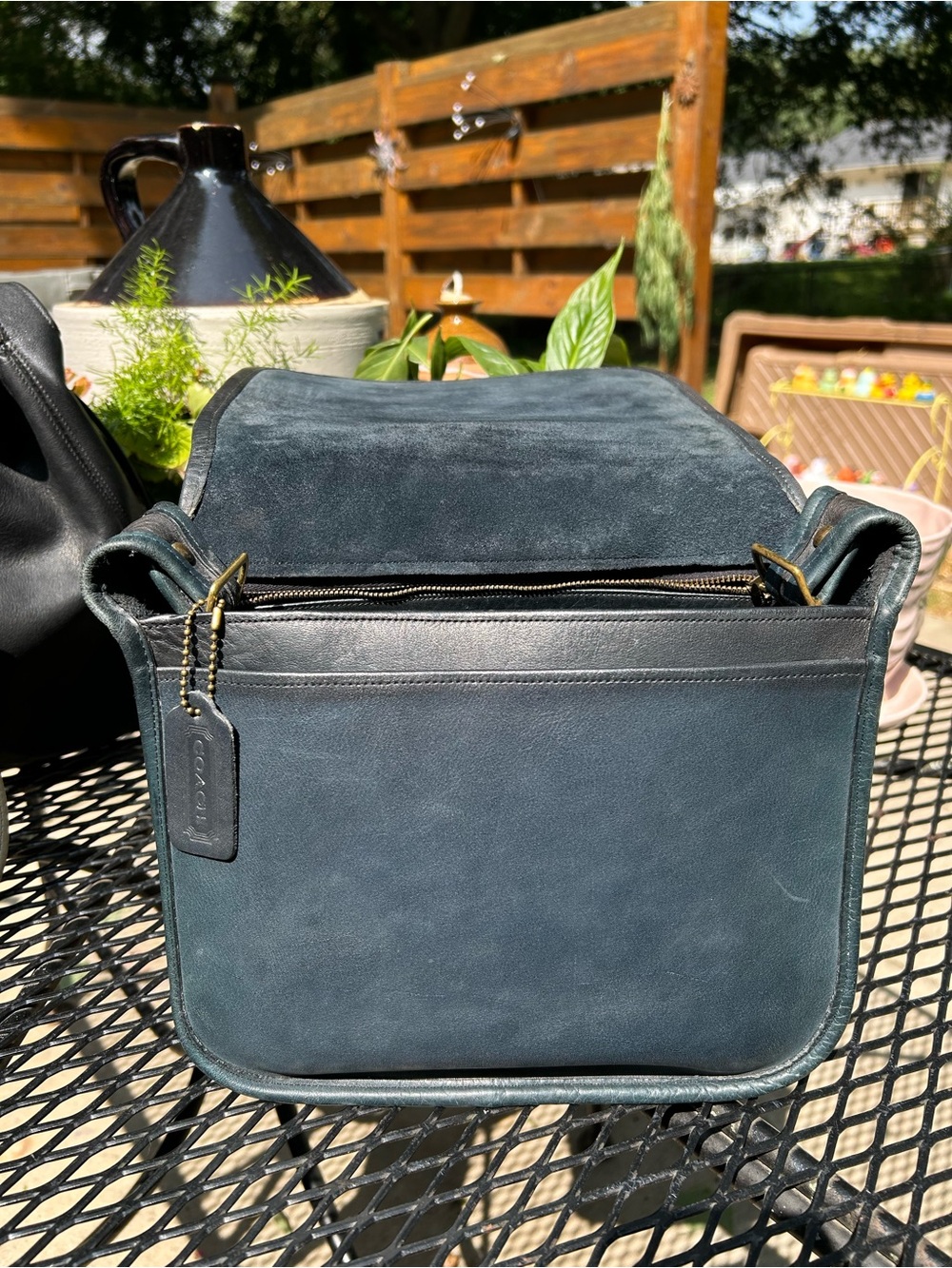 Coach Vintage Blue Classic Shoulder Bag - Picture 2 of 16